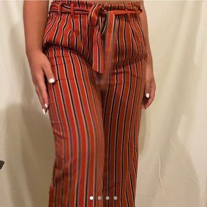 Orange Zara culottes.